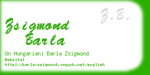 zsigmond barla business card